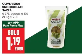 Pam Olive verdi snocciolate SACLÀ offerta