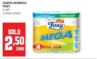 Pam Carta igienica FOXY offerta