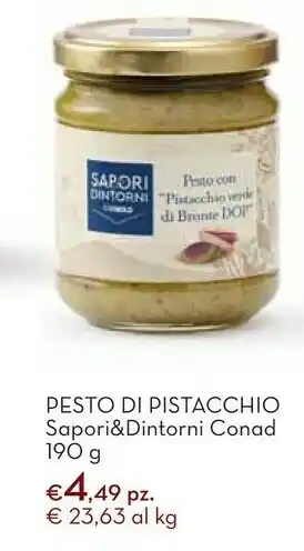 Conad City Sapori & dintorni conad pesto di pistacchio offerta