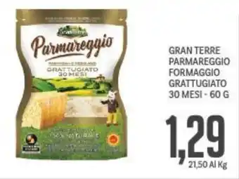 Supermercati Piccolo Gran terre parmareggio formaggio grattugiato offerta
