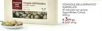 Conad - vongole dell'adriatico surgelate al naturale sapori & dintorni 450 g