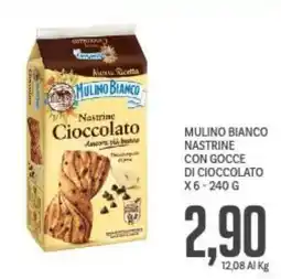 Supermercati Piccolo Mulino bianco nastrine con gocce di cioccolato offerta