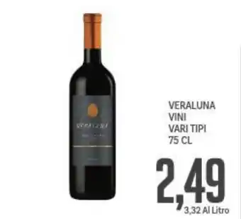 Supermercati Piccolo Veraluna vini vari tipi offerta