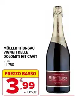 Iperal Müller thurgau vigneti delle dolomiti igt CAVIT offerta