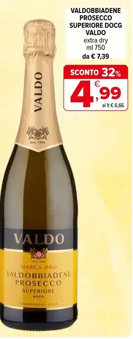 Iperal Valdobbiadene prosecco superiore docg VALDO offerta