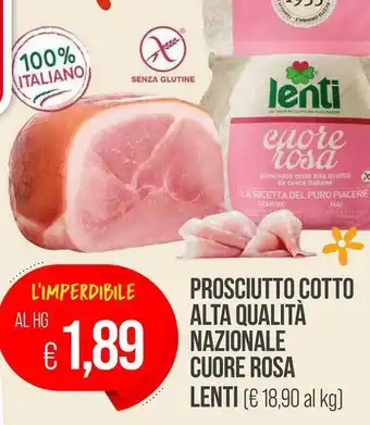 PrestoFresco Prosciutto cotto alta qualità nazionale cuore rosa LENTI offerta