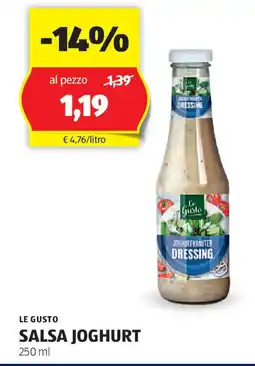 ALDI Le gusto salsa joghurt offerta