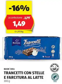 ALDI Buon'ora trancetti con stelle e farcitura al latte offerta