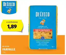 ALDI De cecco farfalle offerta