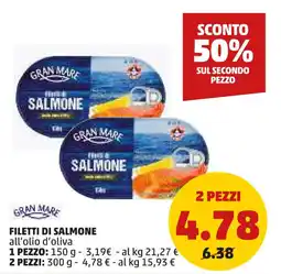 PENNY Gran mare filetti di salmone offerta