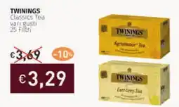 Prezzemolo e Vitale TWININGS Classics Tea vari gusti 25 Filtri offerta
