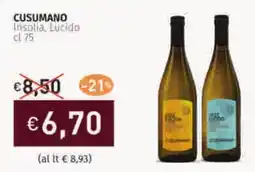 Prezzemolo e Vitale CUSUMANO Insolia, Lucido offerta