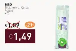 Prezzemolo e Vitale BIBO Bicchieri di Carta Acqua x25 offerta