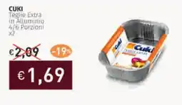 CUKI Teglie Extra in Alluminio 4/6 Porzioni x2