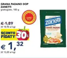 Esselunga Grana padano DOP ZANETTI offerta