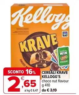 Iperal CEREALI KRAVE KELLOGG'S choco nut flavour offerta
