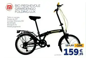 Norauto Girardengo bici pieghevole folding lux offerta