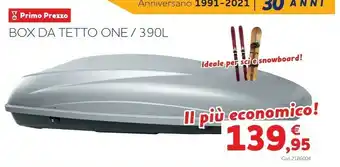 Norauto Primo prezzo box da tetto one/390l offerta
