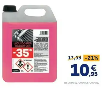 Norauto Liqidi radiatore -35° rosso 5l offerta