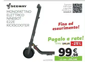 Segway monopattino elettrico ninebot e22e kickscooter