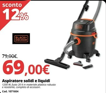 Brico Io Aspiratore solidi e liquidi offerta
