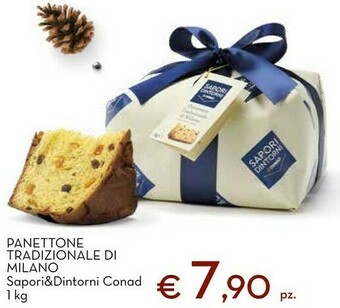 Sapori & dintorni conad panettone tradizionale di milano 1 kg