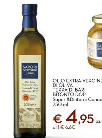 Conad Sapori&dintorni conad olio extra vergine di oliva terra di bari bitonto dop offerta