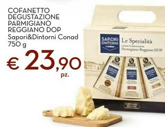Conad Conad sapori & dintorni cofanetto degustazione parmigiano reggiano 750 g offerta