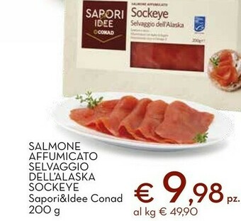 Conad Salmone affumicato selvaggio offerta