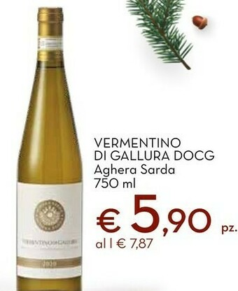 Conad Alghera sarda vermentino di gallura 750 ml offerta