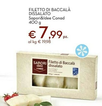 Conad Sapori & idee conad filetto di baccalà dissalato offerta