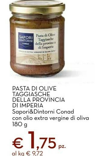 Conad Superstore Sapori & dintorni conad pasta di olive taggiasche della provincia di imperia offerta