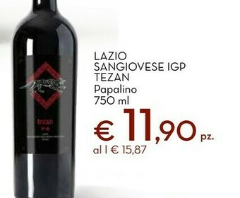 Conad Superstore Papalino lazio sangiovese igp tezan offerta