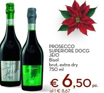 Conad Superstore Prosecco superiore docg jeio bisol brut, extra dry offerta