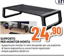 Supporto per monitor monta