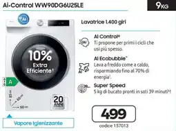 Trony SAMSUNG Ai-Control WW90DG6U25LE offerta