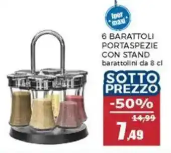 Happy Casa 6 barattoli portaspezie con stand offerta