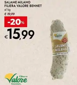 Salame milano filiera valore BENNET