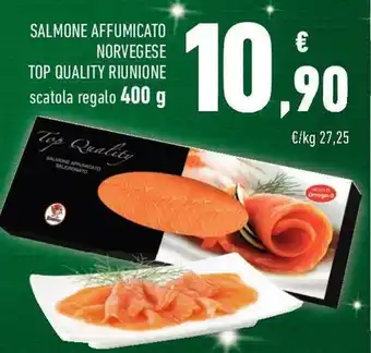 Conad City Top Quality Riunione Salmone Affumicato Norvegese 400g offerta