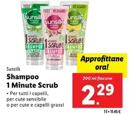Lidl Sunsilk Shampoo 1 Minute Scrub offerta