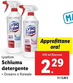 Lidl Lysoform Schiuma detergente offerta