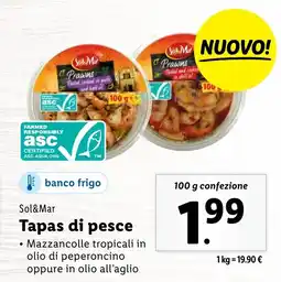 Lidl Sol&Mar Tapas di pesce offerta