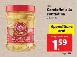 Lidl Polli Carciofini alla contadina offerta