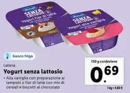 Lidl Latteria Yogurt senza lattosio offerta