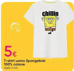 Pepco T-shirt uomo Spongebob 100% cotone offerta