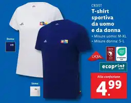 Lidl CRIVIT T-shirt sportiva da uomo e da donna offerta