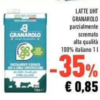 Conad City Latte UHT Granarolo Parzialmente Scremato Alta Qualità 100% Italiano 1L offerta