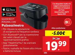 Lidl SILVERCREST PERSONAL CARE Pulsossimetro offerta