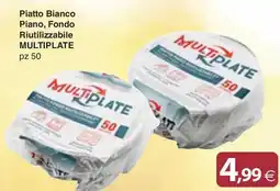 Piatto Bianco Piano, Fondo Riutilizzabile MULTIPLATE
