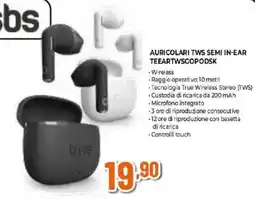 Expert Auricolari tws semi in-ear teeartwsgopodsk offerta